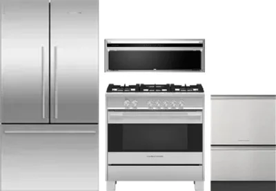 4 Piece Package Includes Refrigerator, Range, Hood And Dishwasher